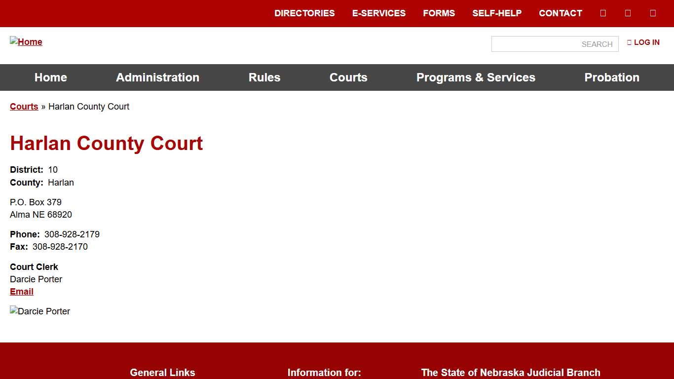 Harlan County Court Nebraska Judicial Branch