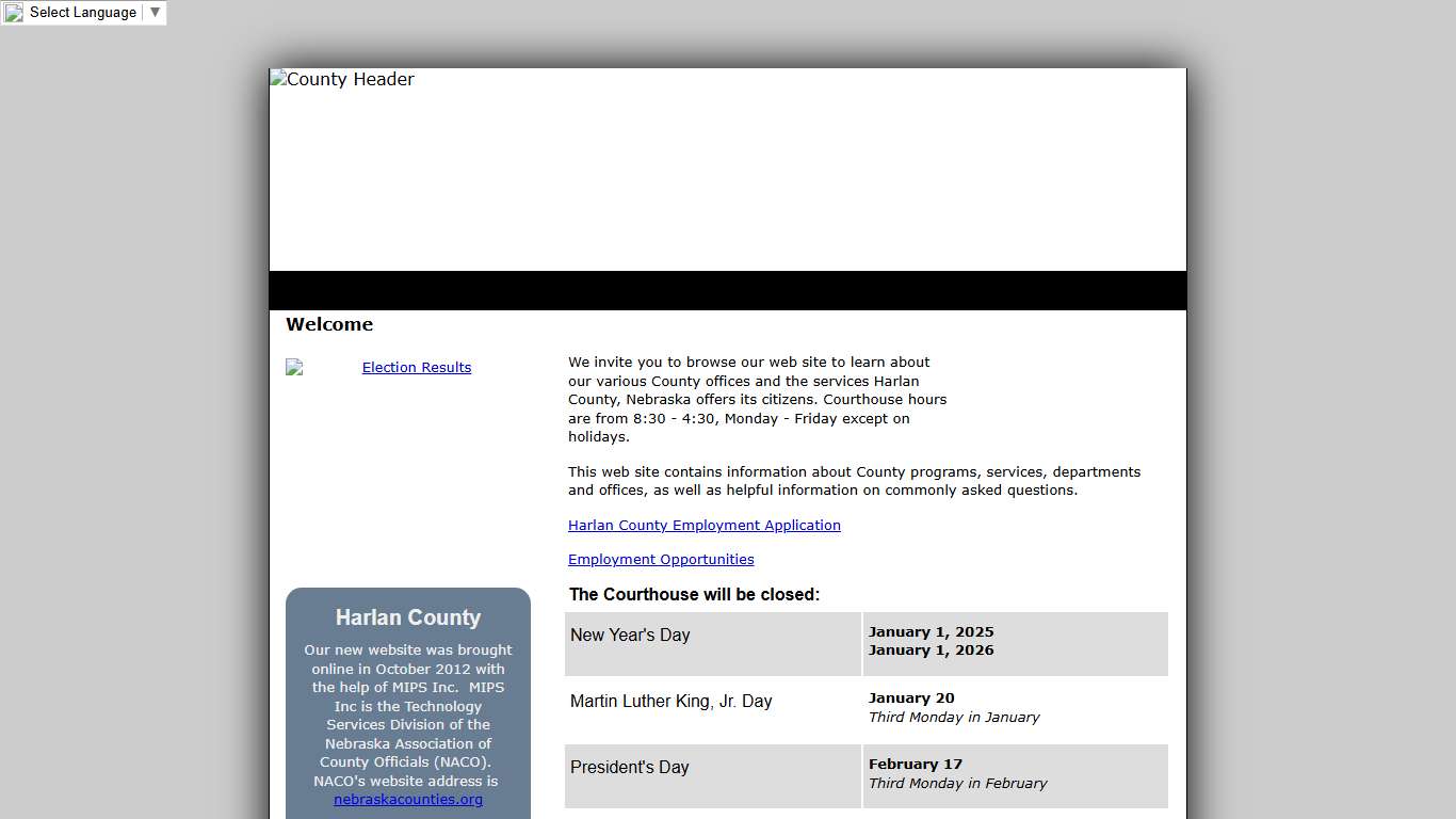 Harlan County Nebraska